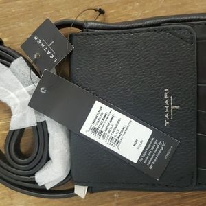 T Tahari mini crossbody (MICROS)- Leather-Black-NWT